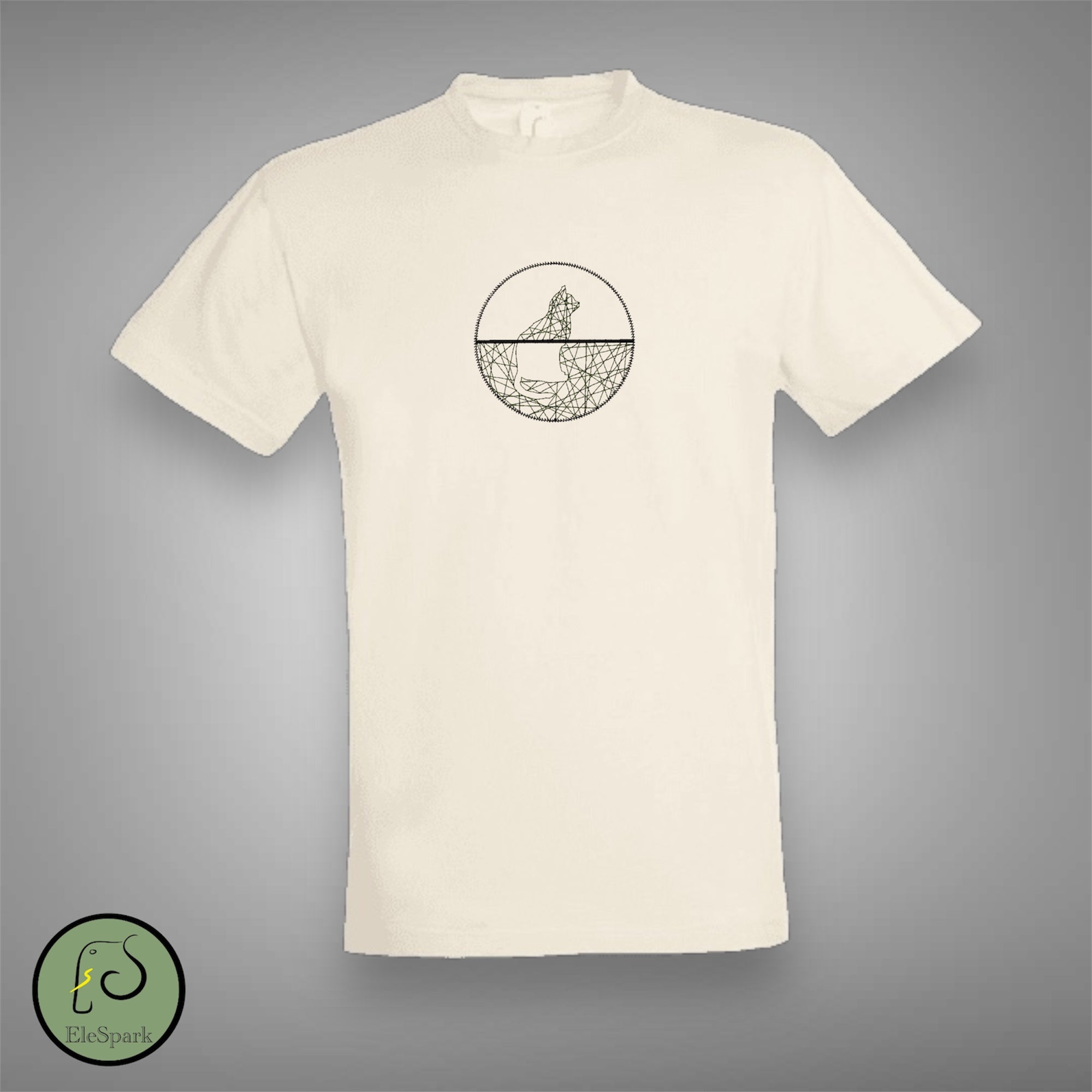 Premium majica sa minimalističkim vezom mačke